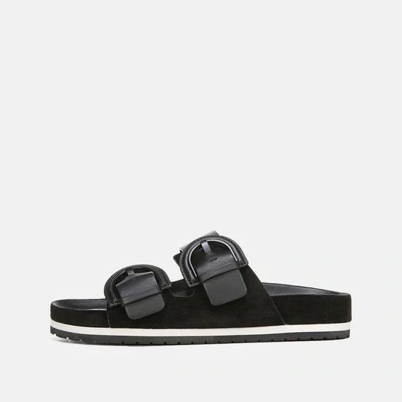 Vince Glyn Leather Sandal Black 8 - Picture 5 of 6